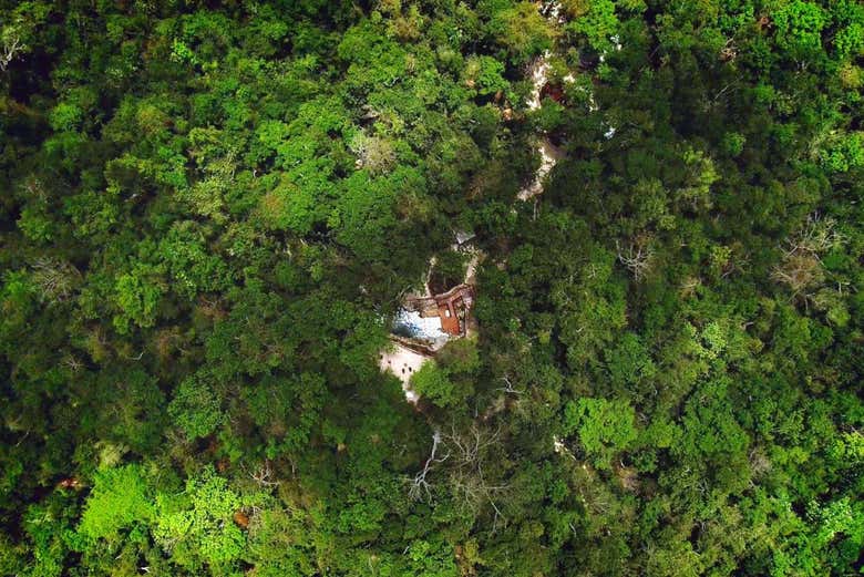 Vista aérea de Extreme Adventure Cancun