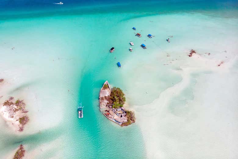 Vista aérea del Canal de los Piratas